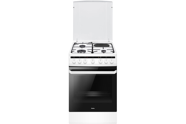 Kuchnia AMICA 58ME438HZPMSW płyta gazowo-ceramiczna, piekarnik elektryczny