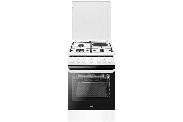 Kuchnia AMICA 58ME438HZPMSW płyta gazowo-ceramiczna, piekarnik elektryczny