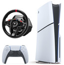Konsola Sony PlayStation 5 Slim 1TB biało-czarny + kierownica Thrustmaster T128