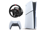 Konsola Sony PlayStation 5 Slim 1TB biało-czarny + kierownica Thrustmaster T128