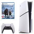 Konsola Sony PlayStation 5 Slim 1TB biało-czarny + God of War Ragnarok