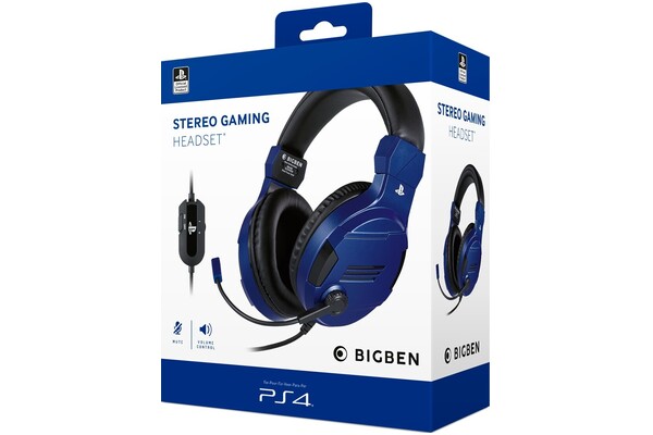 Słuchawki BigBen V3 PS4 Nauszne Przewodowe niebieski