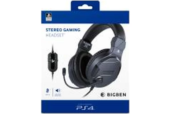 Słuchawki BigBen V3 PS4 Nauszne Przewodowe szary