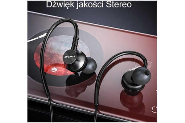 Słuchawki Awei L3 Dokanałowe Przewodowe czarny