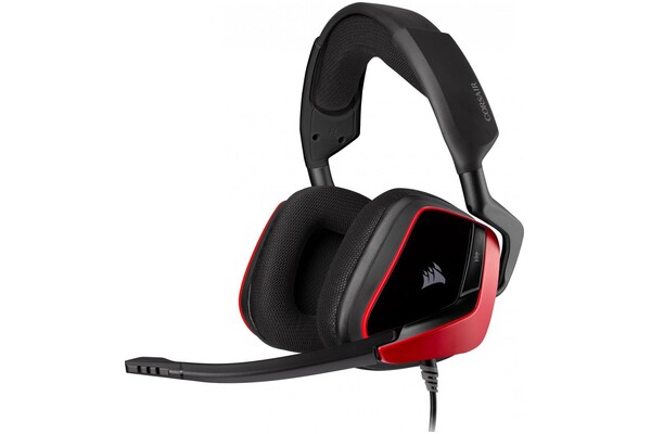 Słuchawki CORSAIR Void Elite Surround Nauszne Przewodowe czerwony