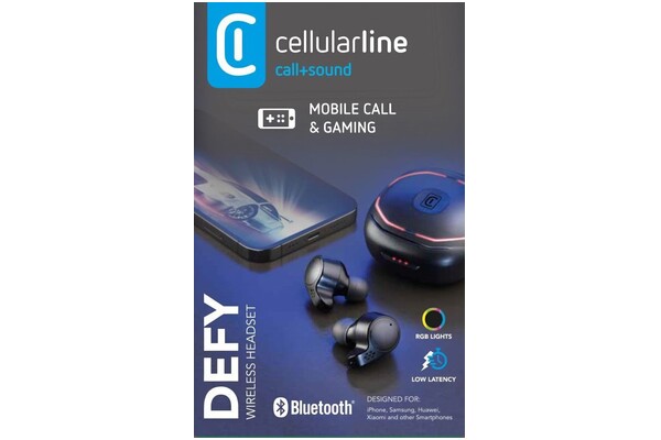 Słuchawki CELLULARLINE Defy Dokanałowe Bezprzewodowe czarny