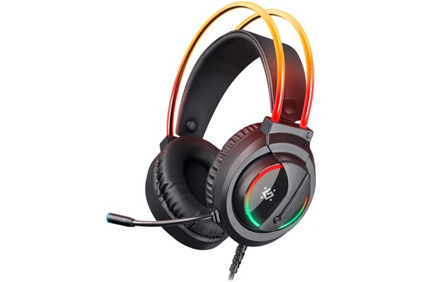 Słuchawki DEFENDER Flame RGB Nauszne Przewodowe czarny