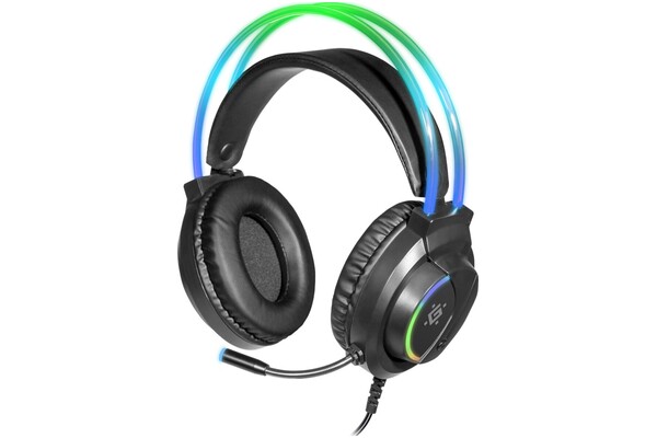 Słuchawki DEFENDER Flame RGB Nauszne Przewodowe czarny