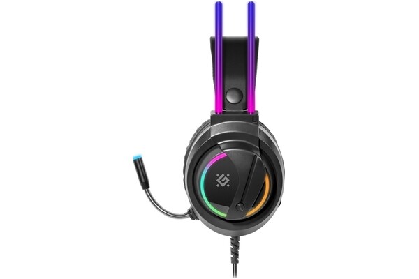 Słuchawki DEFENDER Flame RGB Nauszne Przewodowe czarny