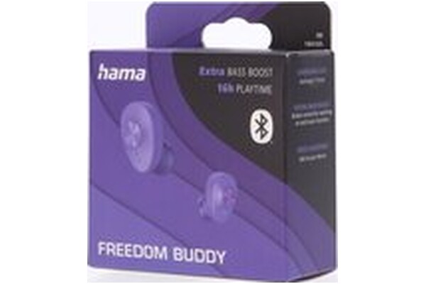 Słuchawki Hama Freedom Buddy Dokanałowe Bezprzewodowe fioletowy