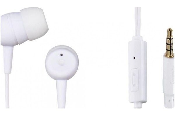 Słuchawki Hama Basic4Phone Dokanałowe Przewodowe biały