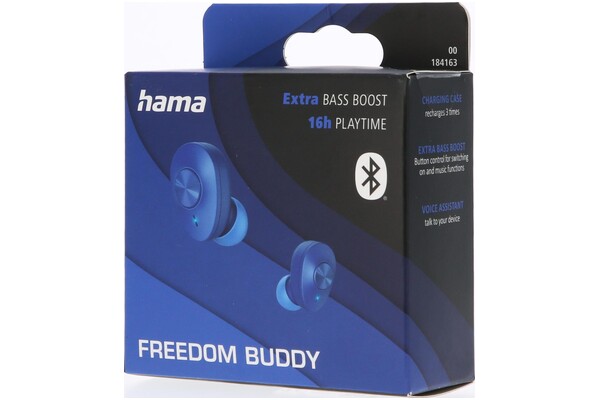 Słuchawki Hama Freedom Buddy Dokanałowe Bezprzewodowe niebieski