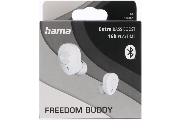 Słuchawki Hama Freedom Buddy Dokanałowe Bezprzewodowe biały