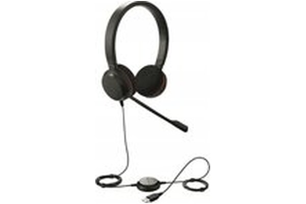 Słuchawki Jabra Evolve 20 MS Nauszne Przewodowe czarny