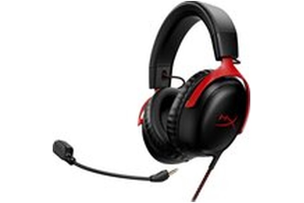 Słuchawki HYPERX Cloud 3 Nauszne Przewodowe czarno-czerwony