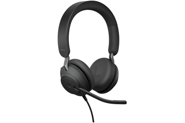 Słuchawki Jabra Evolve 2 40 MS Nauszne Przewodowe czarny