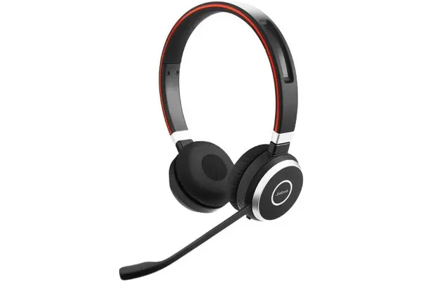 Słuchawki Jabra Evolve 65 UC Nauszne Bezprzewodowe czarno-czerwony