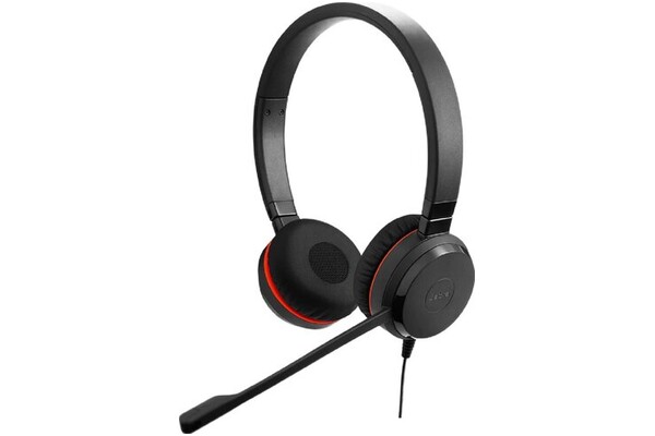 Słuchawki Jabra Evolve 2 30 UC Nauszne Przewodowe czarno-czerwony