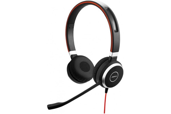 Słuchawki Jabra Evolve 40 MS Nauszne Przewodowe czarno-czerwony