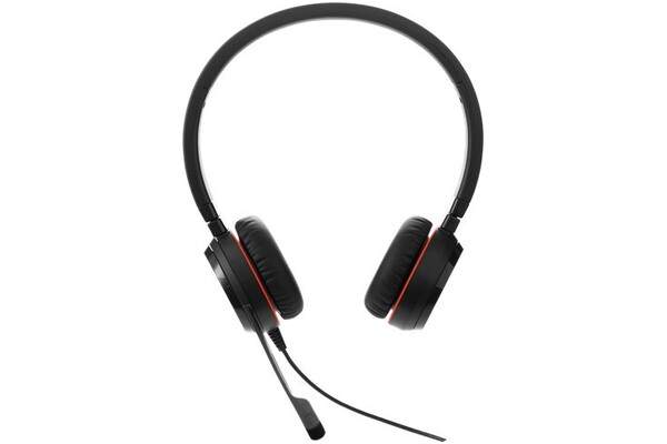 Słuchawki Jabra Evolve 2 30 HS Nauszne Przewodowe czarno-czerwony