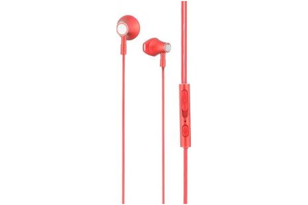 Słuchawki Lenovo HF140 Douszne Przewodowe czerwony