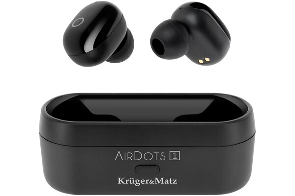 Słuchawki Kruger&Matz DOTS1 Air Dots 1 Dokanałowe Bezprzewodowe czarny