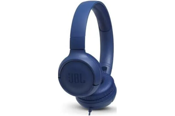 Słuchawki JBL T500 Nauszne Przewodowe niebieski