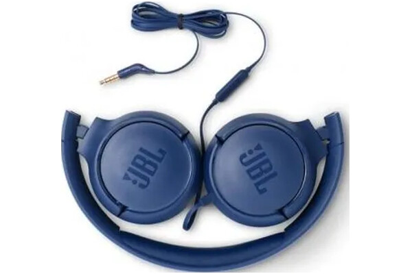 Słuchawki JBL T500 Nauszne Przewodowe niebieski