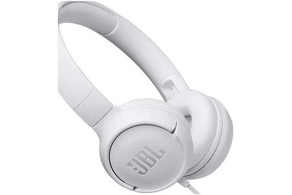 Słuchawki JBL T500 Nauszne Przewodowe biały