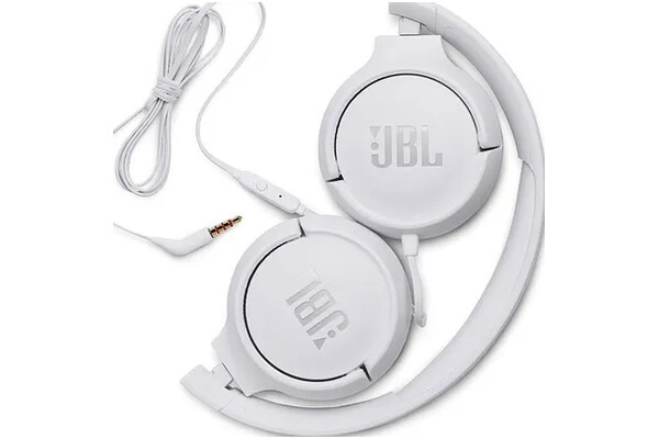 Słuchawki JBL T500 Nauszne Przewodowe biały