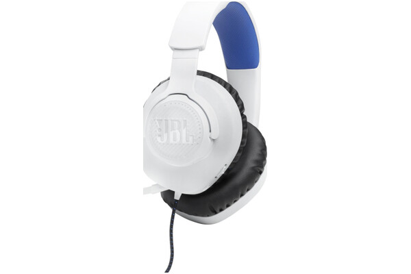 Słuchawki JBL Quantum 100 Nauszne Przewodowe Biało-niebieski