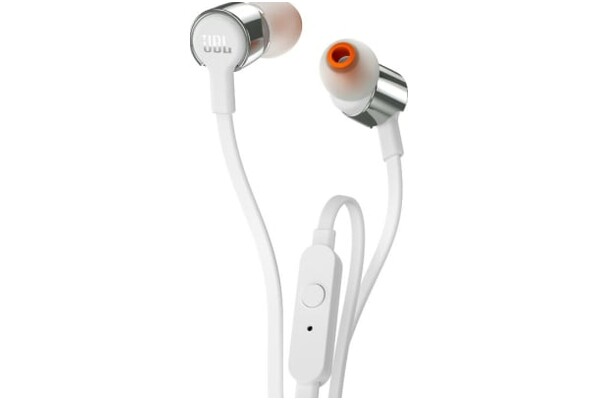 Słuchawki JBL T210 Dokanałowe Przewodowe biało-srebrny