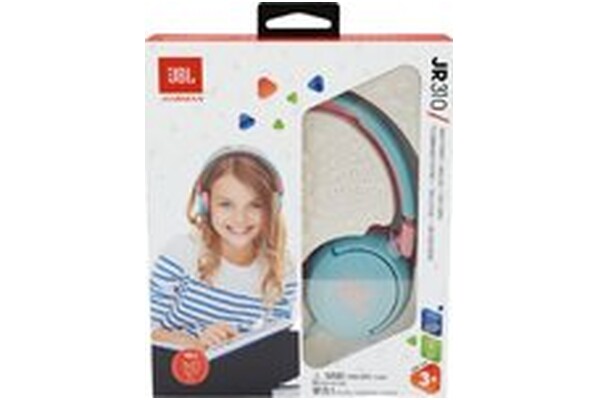 Słuchawki JBL JR310 Nauszne Przewodowe Różowo-niebieski