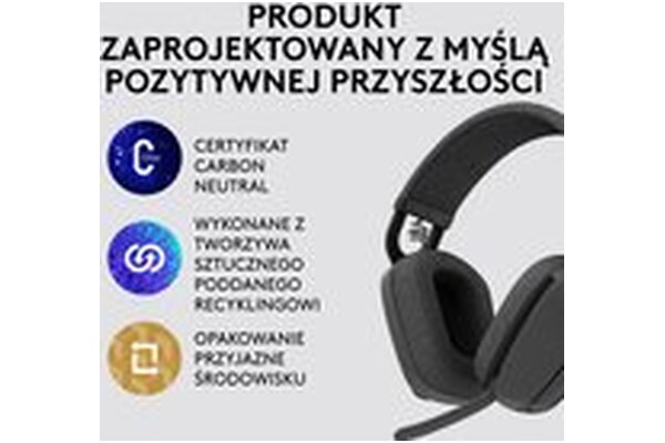 Słuchawki Logitech Zone Vibe 100 Nauszne Bezprzewodowe grafitowy