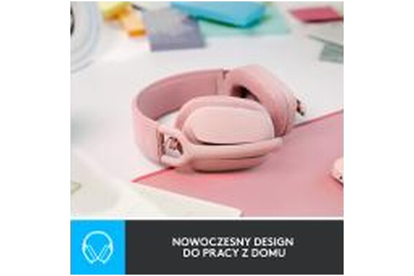 Słuchawki Logitech Zone Vibe 100 Nauszne Bezprzewodowe różowy