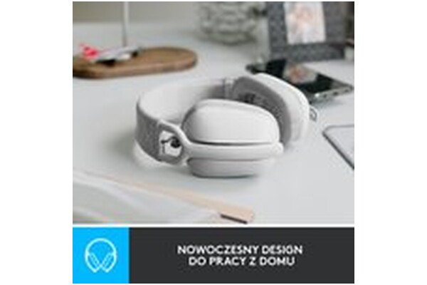 Słuchawki Logitech Zone Vibe 100 Nauszne Bezprzewodowe biały