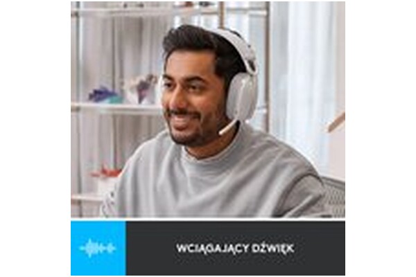 Słuchawki Logitech Zone Vibe 100 Nauszne Bezprzewodowe biały