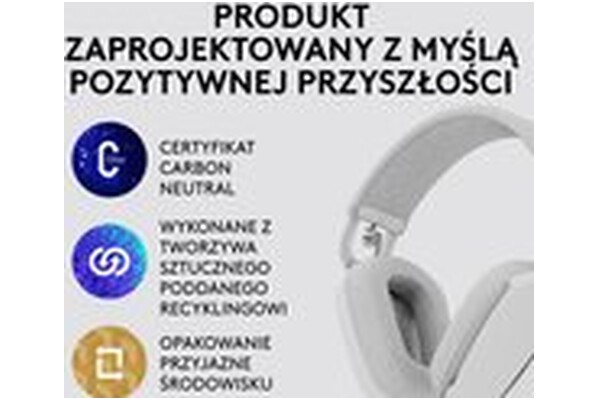 Słuchawki Logitech Zone Vibe 100 Nauszne Bezprzewodowe biały