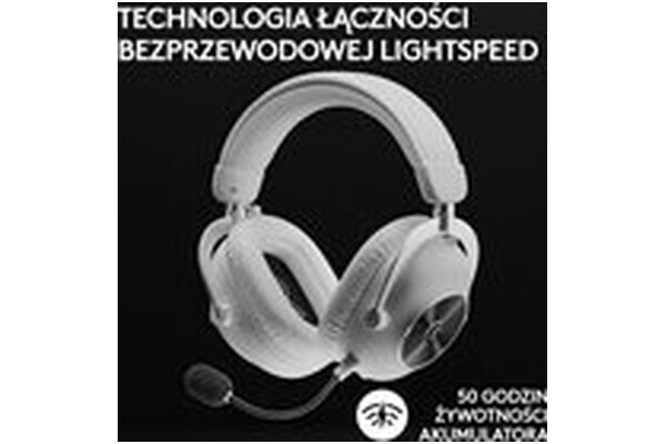 Słuchawki Logitech G Pro X Nauszne Bezprzewodowe biały