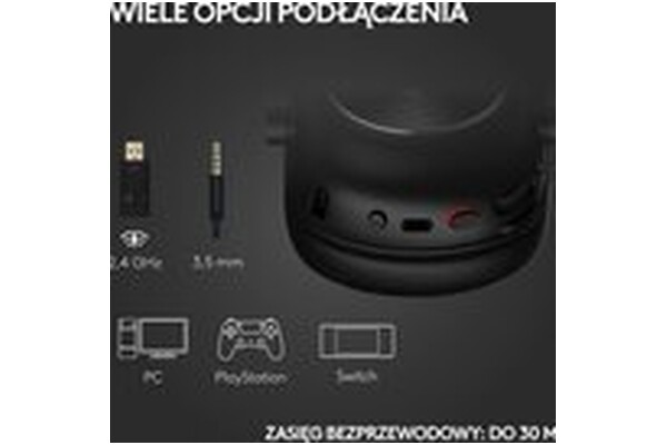 Słuchawki Logitech G Pro X Nauszne Bezprzewodowe czarny