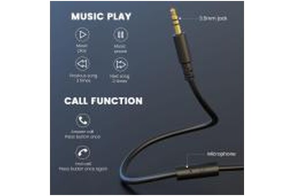 Słuchawki ONEODIO Studio Hifi Nauszne Przewodowe czarny