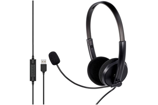 Słuchawki MOZOS MTX1091ECO Nauszne Przewodowe czarny