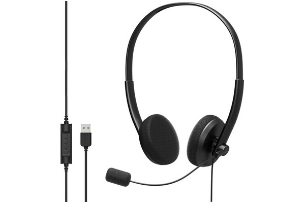 Słuchawki MOZOS MTX1091ECO Nauszne Przewodowe czarny