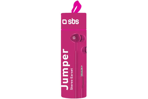 Słuchawki SBS Jumper In-Ear Dokanałowe Przewodowe różowy