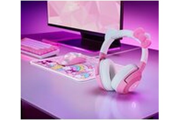 Słuchawki Razer Kraken KItty Edition Nauszne Bezprzewodowe biało-różowy