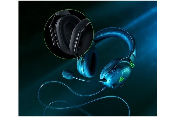 Słuchawki Razer BlackShark V2 Special Edition Nauszne Przewodowe czarno-zielony