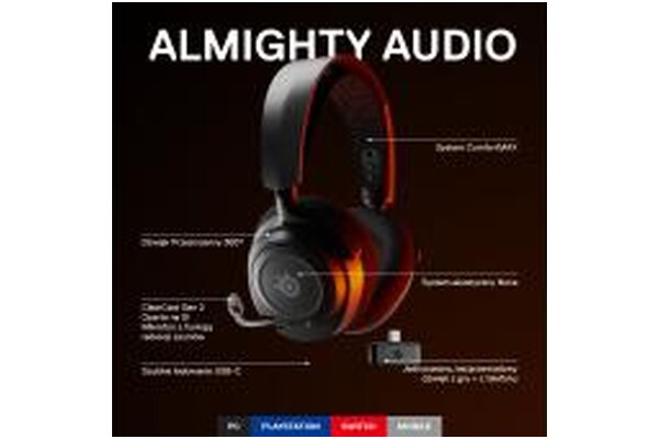 Słuchawki SteelSeries Arctis Nova 7 Nauszne Bezprzewodowe
