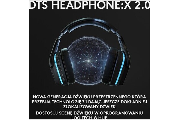 Słuchawki Logitech G935 Nauszne Przewodowe czarno-niebieski