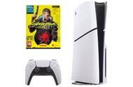 Konsola Sony PlayStation 5 Slim 1TB biało-czarny + Cyberpunk 2077 Fan Bundle Pack