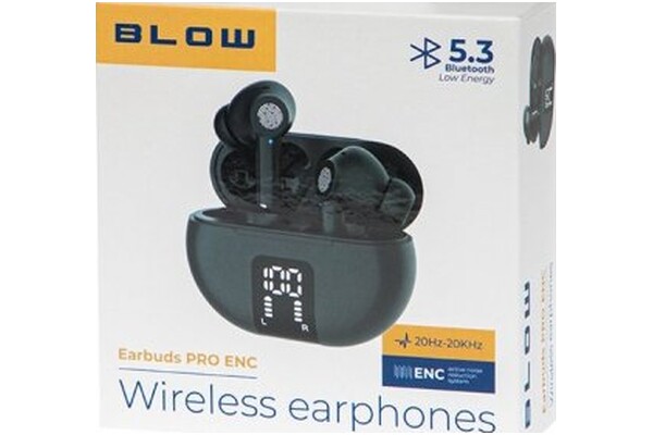 Słuchawki BLOW Earbuds Dokanałowe Bezprzewodowe czarny